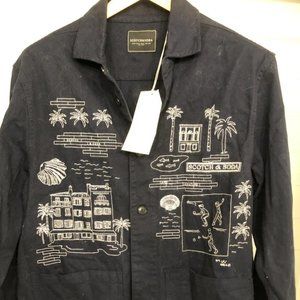 RARE  LIMITED EDITION SCOTCH&SODA EMBROIDERY SHIRT JACKET